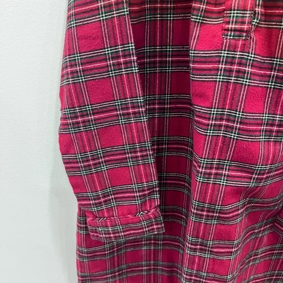 ⭐️3/30⭐️ Gymboree Red Plaid Long Sleeve Pajamas dress - Picture 4 of 5